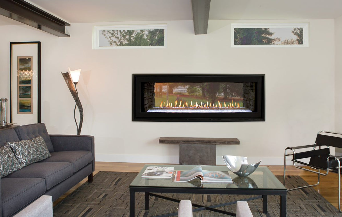 Empire | White Mountain Hearth Boulevard 48&quot; See-Thru Direct-Vent Linear Gas Fireplace