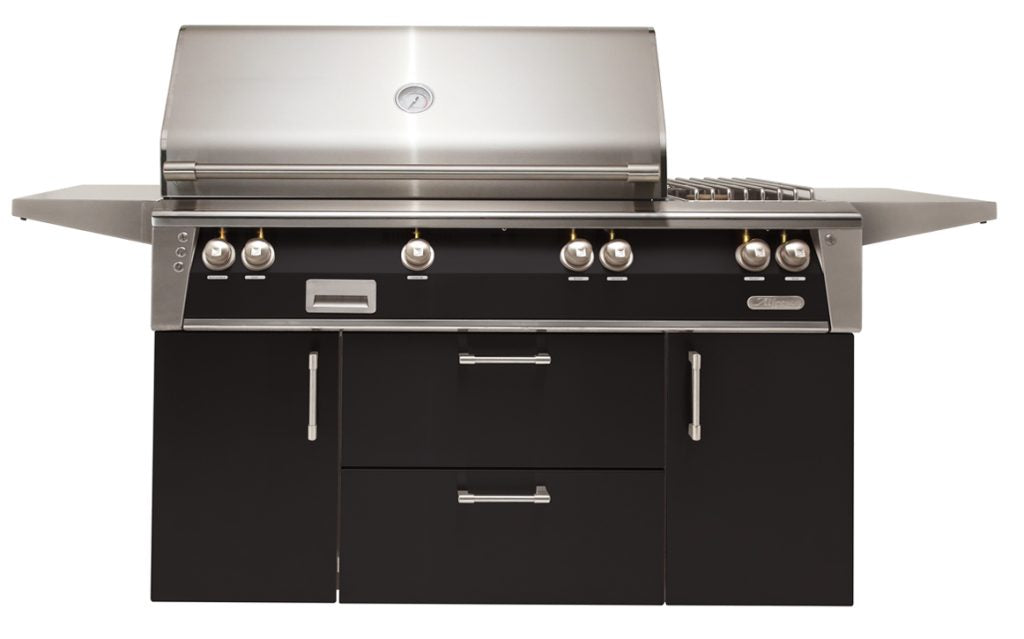 Alfresco 56&quot; Deluxe Gas Grill Grill With Side Burner, Rotisserie, And Sear Zone