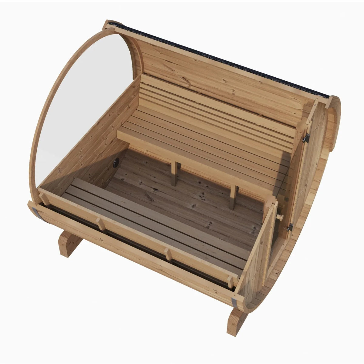 SaunaLife Ergo-Series Model E8W 6-Person Sauna Barrel With Rear Window