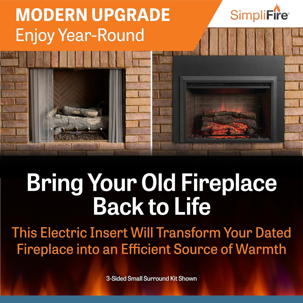 SimpliFire 32&quot; Electric Fireplace Insert