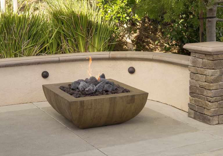 American Fyre Designs 36&quot; Reclaimed Wood Bordeaux Square Fire Bowl