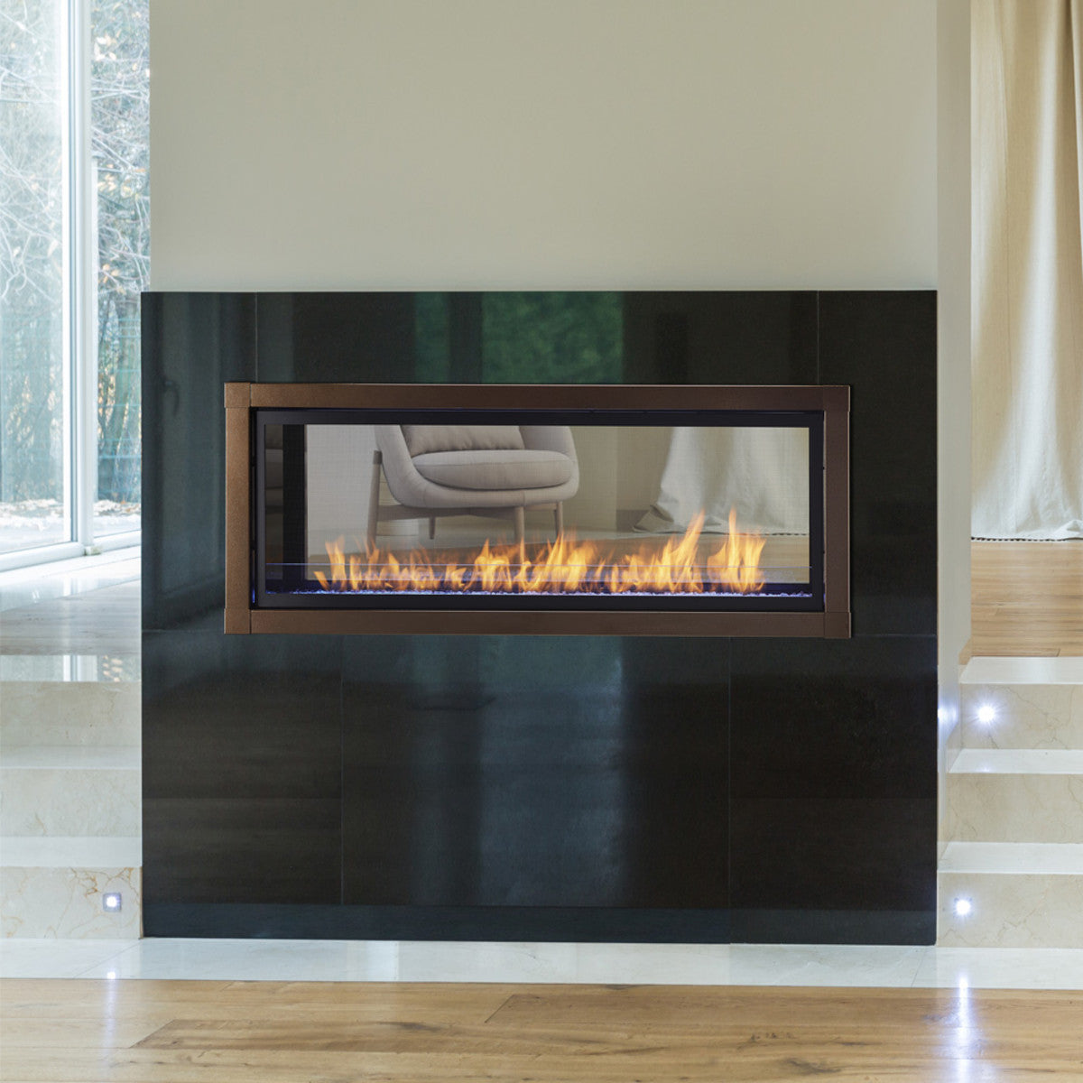 Monessen 48&quot; Artisan Vent Free See-Through Linear Gas Fireplace