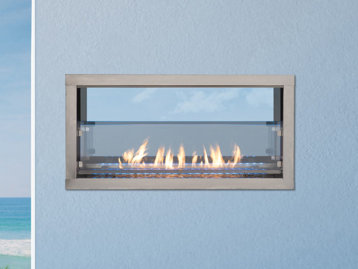 Astria Barcelona Lights Linear Contemporary Outdoor Vent-Free Fireplace