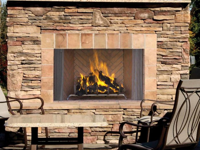 Astria Oracle Outdoor Open-Hearth Wood-Burning Fireplace