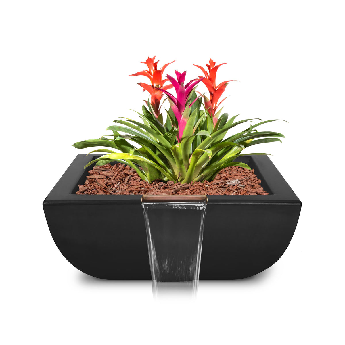 The Outdoor Plus Square Avalon Planter &amp; Water Bowl - GFRC Concrete