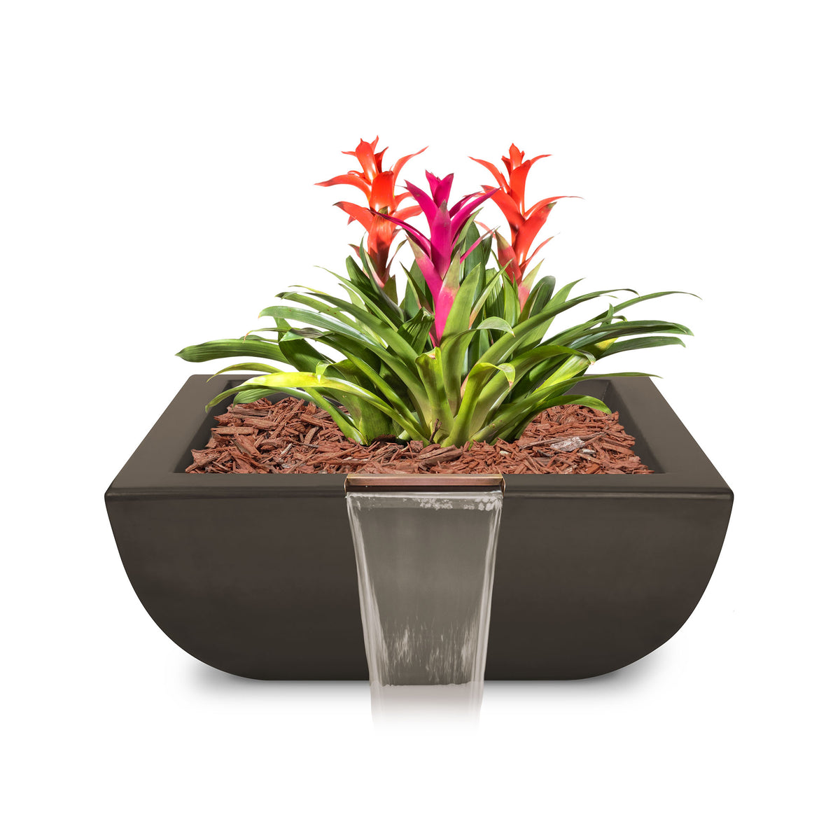 The Outdoor Plus Square Avalon Planter &amp; Water Bowl - GFRC Concrete