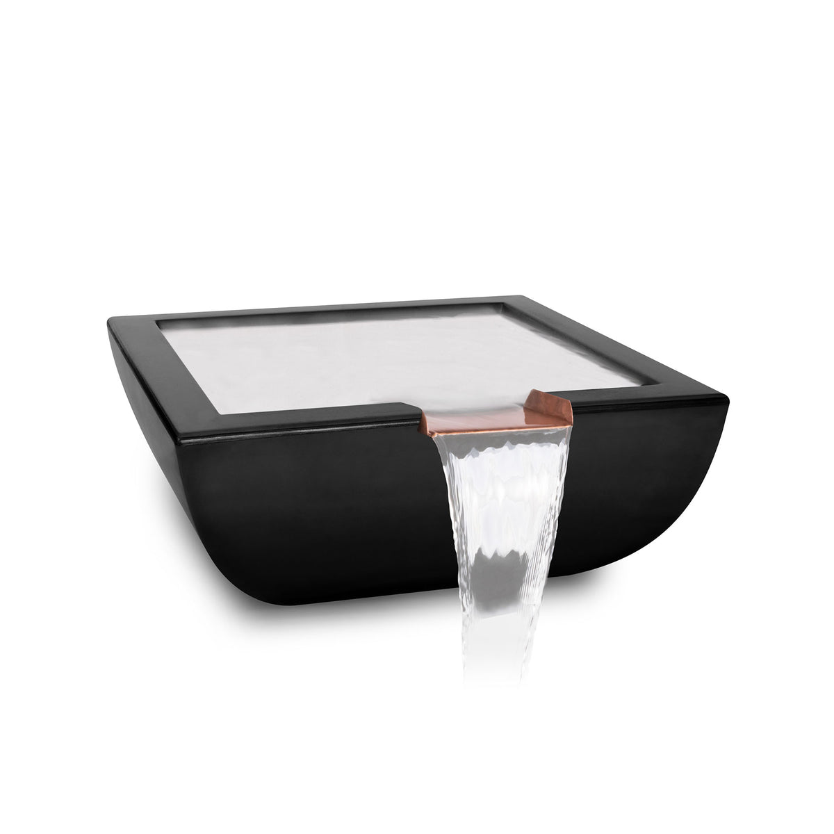 The Outdoor Plus Square Avalon Water Bowl - GFRC Concrete