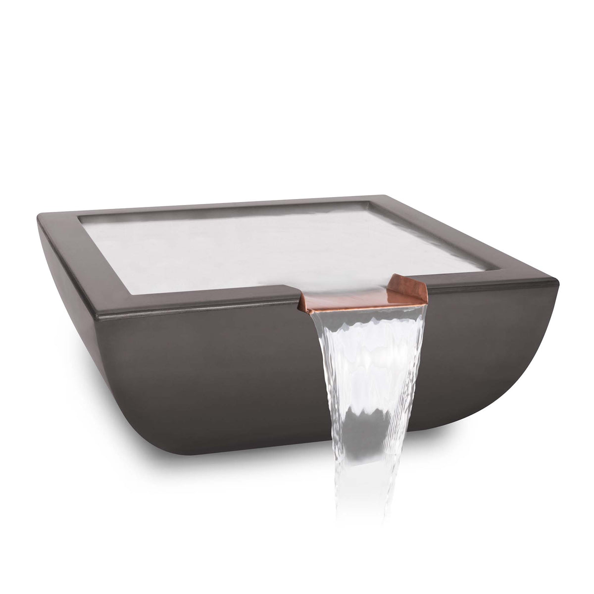 The Outdoor Plus Square Avalon Water Bowl - GFRC Concrete