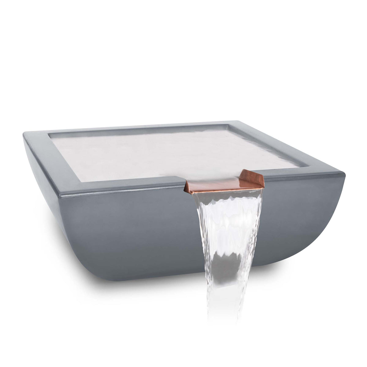 The Outdoor Plus Square Avalon Water Bowl - GFRC Concrete