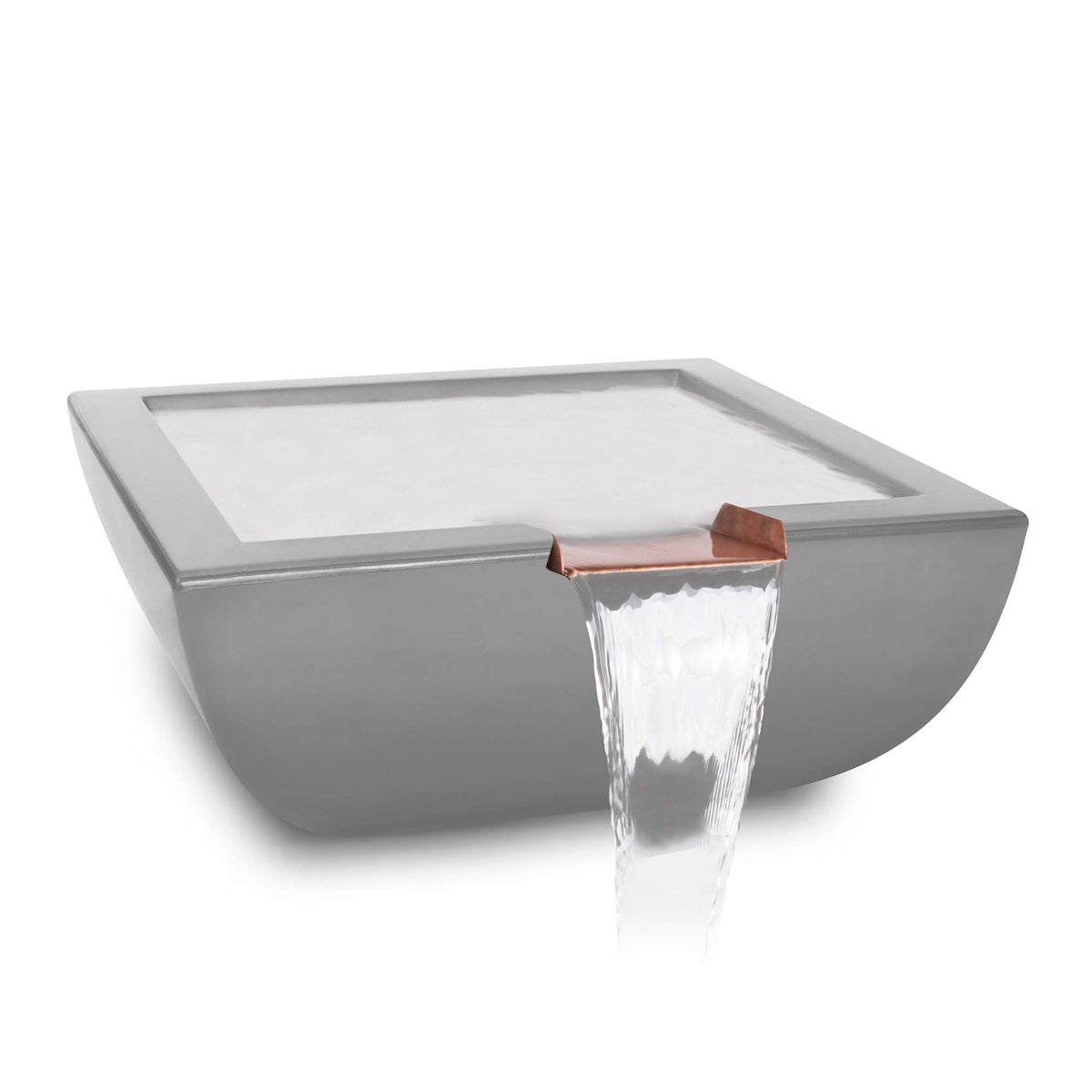 The Outdoor Plus Square Avalon Water Bowl - GFRC Concrete