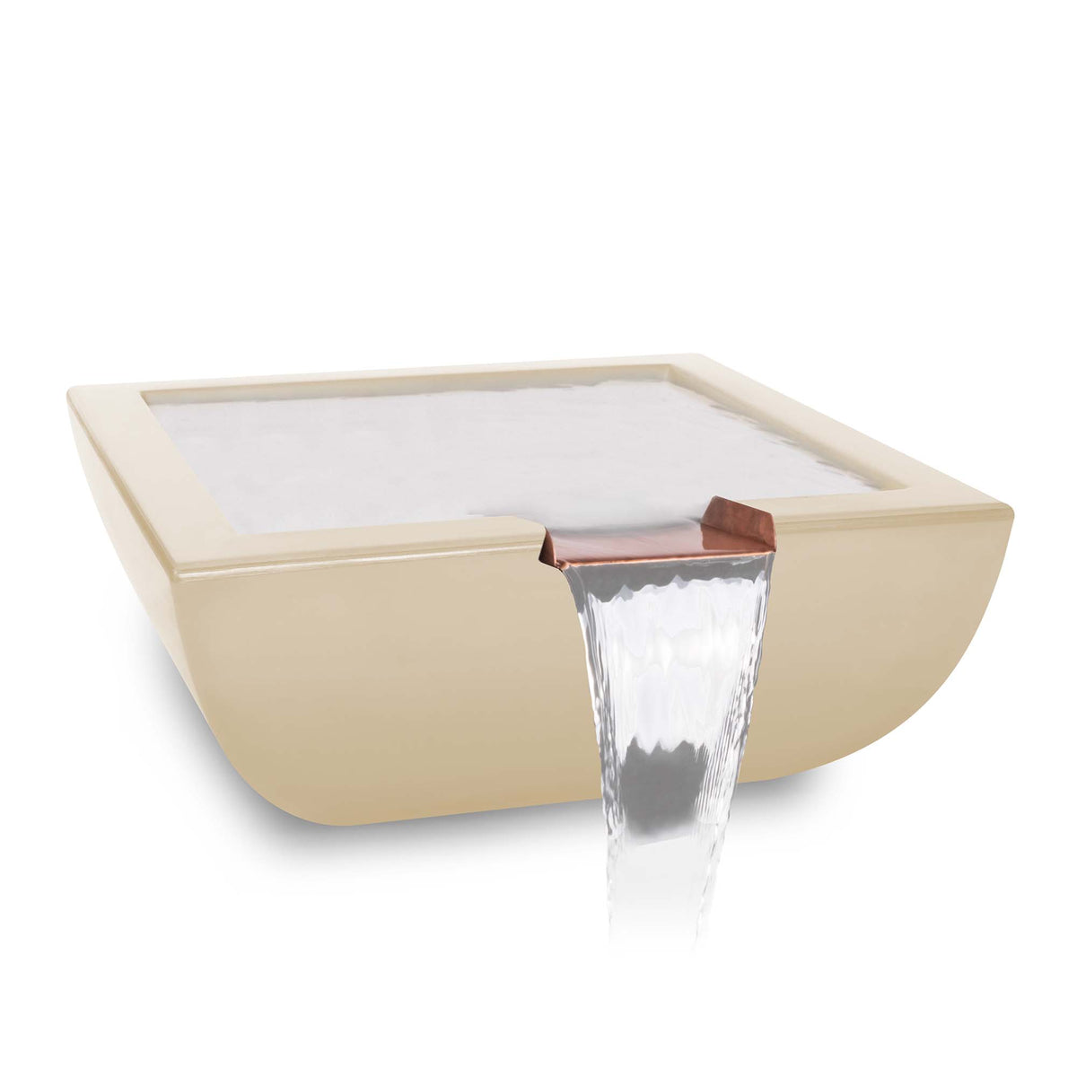 The Outdoor Plus Square Avalon Water Bowl - GFRC Concrete