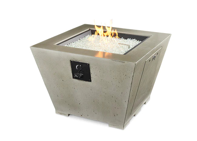 Outdoor GreatRoom Company Natural Grey Cove Square Fire Pit Bowl w/Direct Spark Ignition