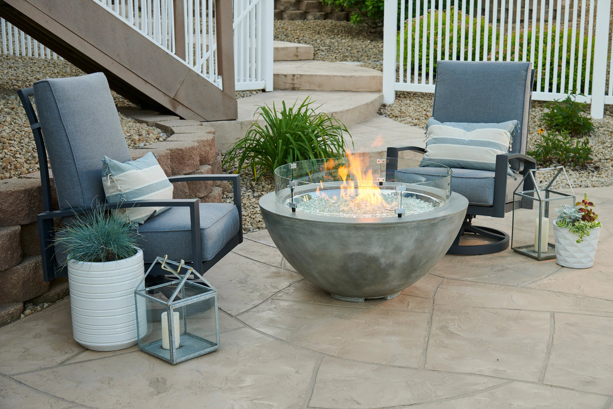 Outdoor GreatRoom Company Natural Grey Cove 42&quot; Round Gas Fire Pit Bowl