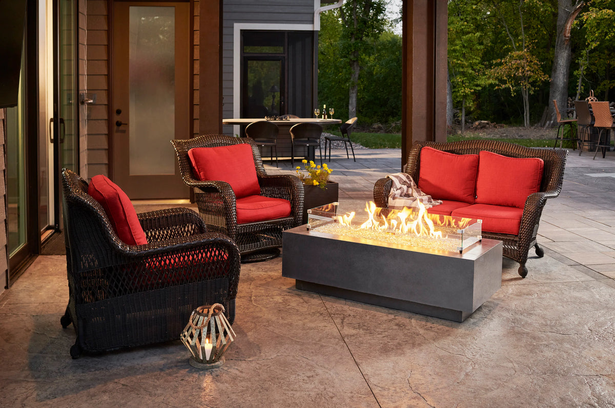 Outdoor GreatRoom Company Midnight Mist Cove 54&quot; Linear Gas Fire Table