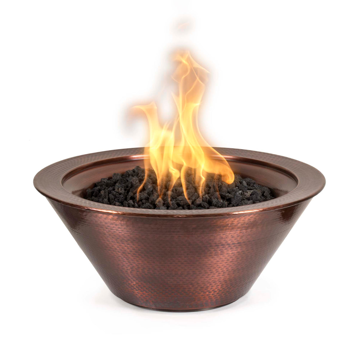 The Outdoor Plus Round Cazo Fire Bowl - Hammered Copper