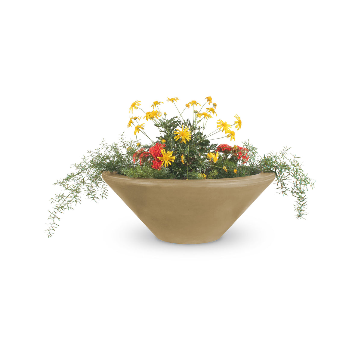 The Outdoor Plus Round Cazo Planter Bowl - GFRC Concrete