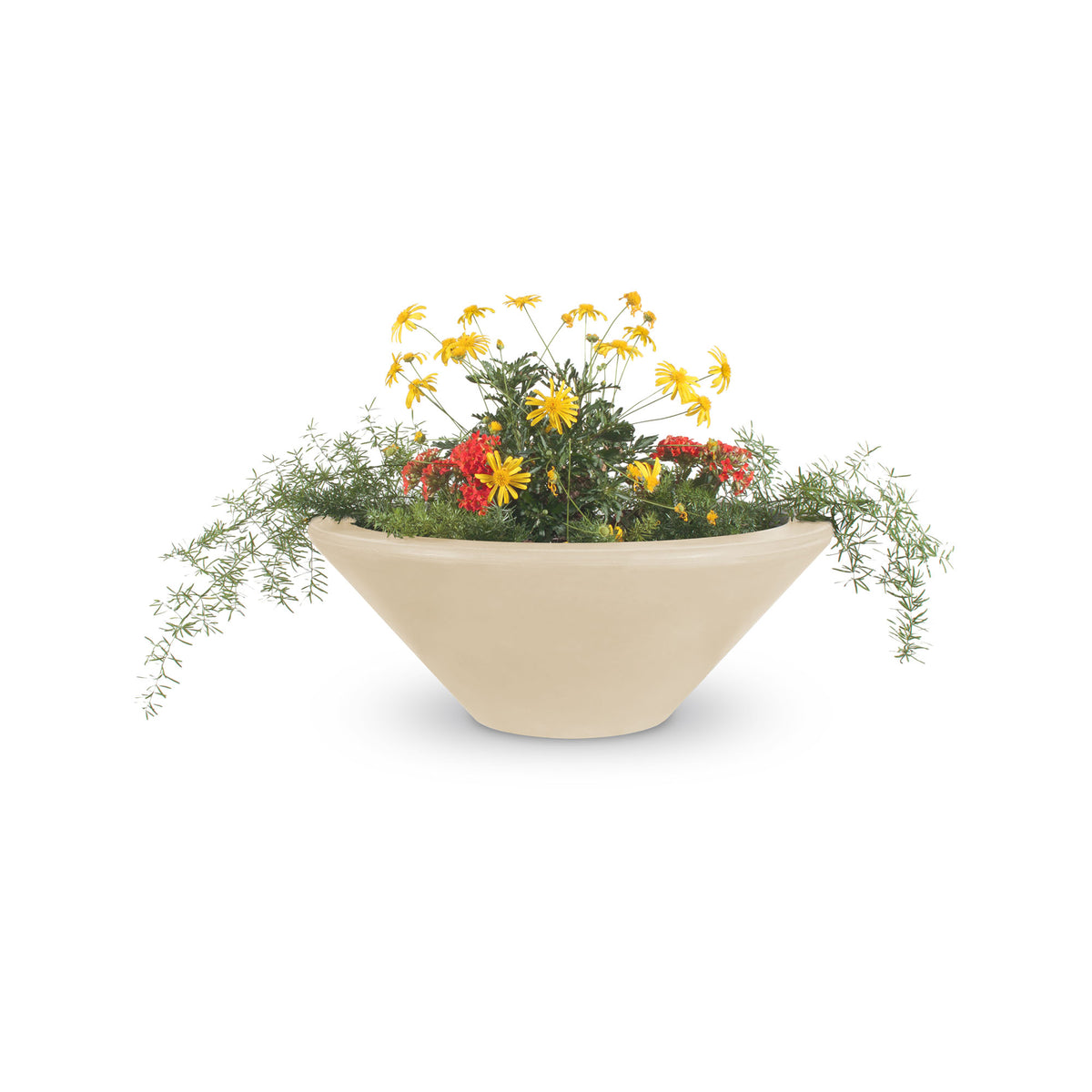 The Outdoor Plus Round Cazo Planter Bowl - GFRC Concrete