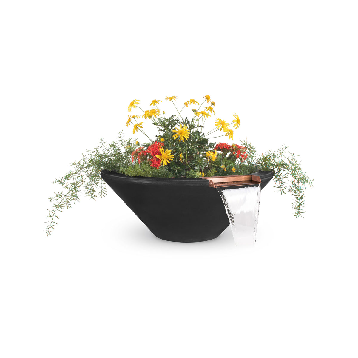 The Outdoor Plus Round Cazo Planter &amp; Water Bowl - GFRC Concrete