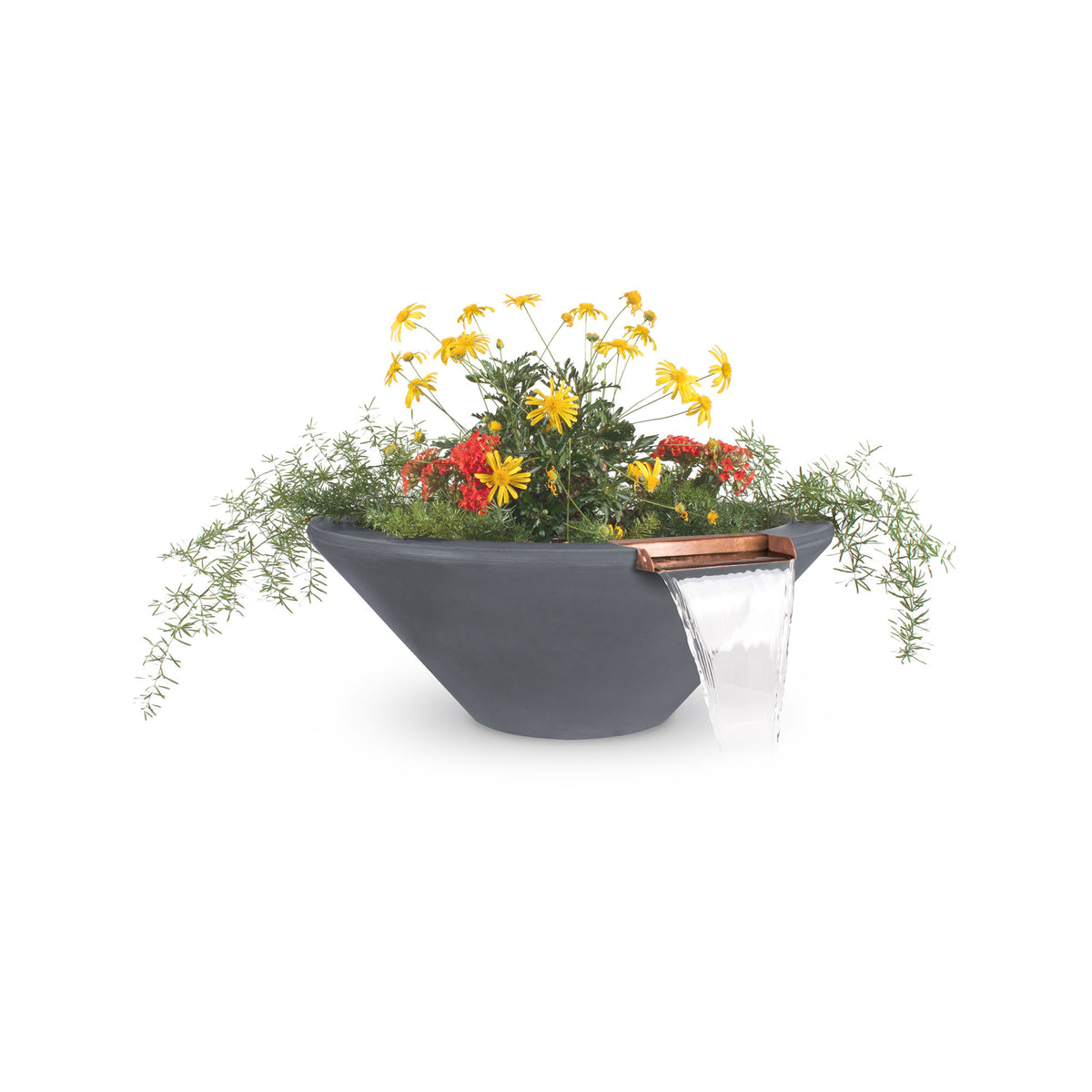 The Outdoor Plus Round Cazo Planter &amp; Water Bowl - GFRC Concrete