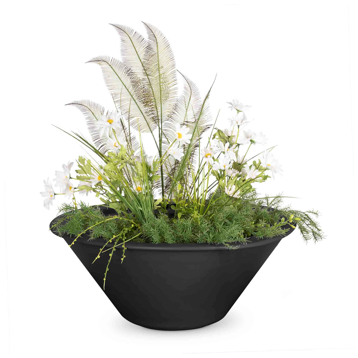 The Outdoor Plus Round Cazo Planter Bowl - Powder Coated Metal