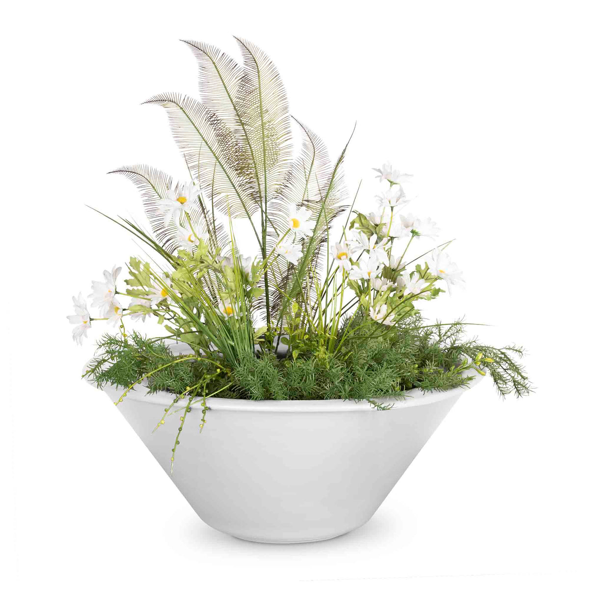 The Outdoor Plus Round Cazo Planter Bowl - Powder Coated Metal