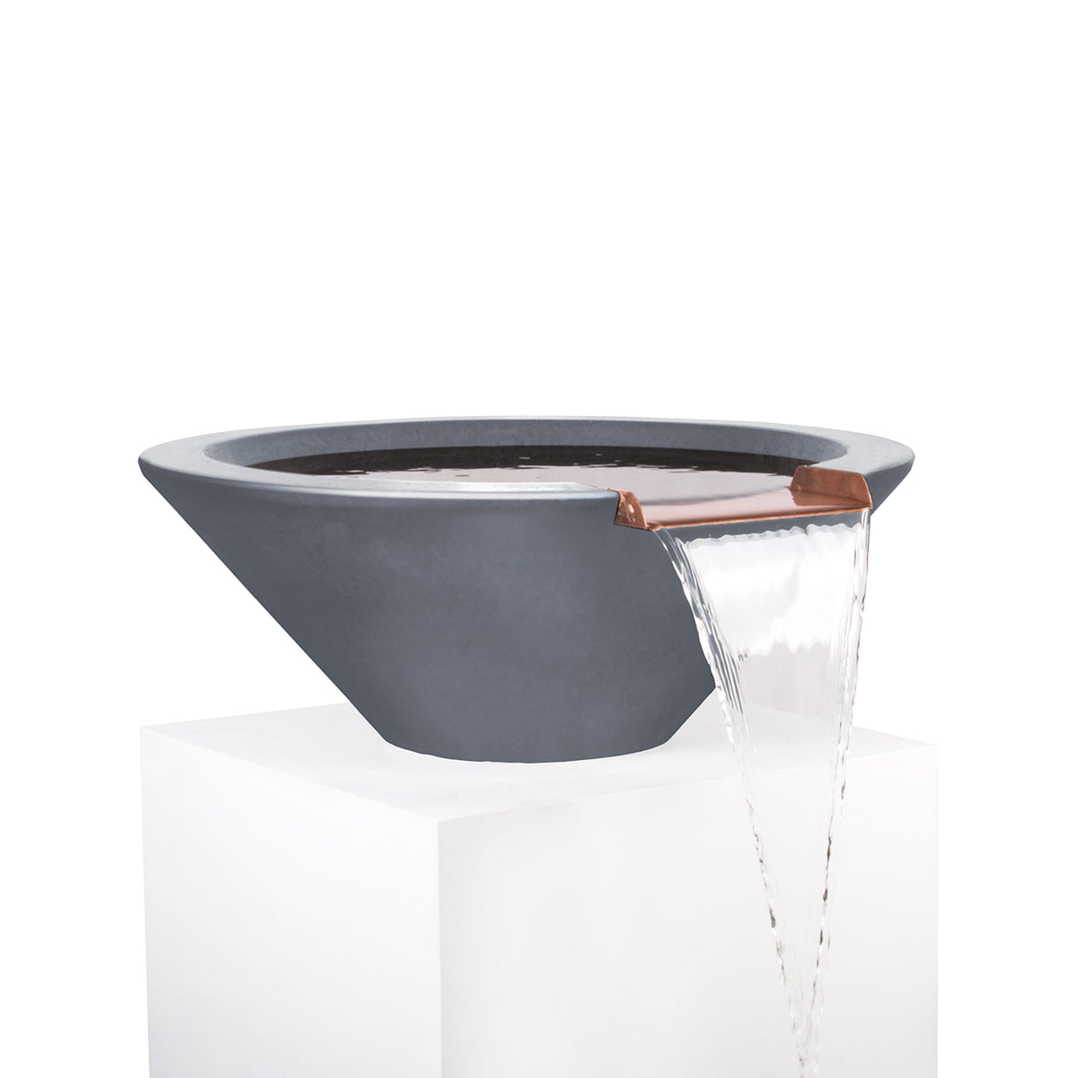 The Outdoor Plus Round Cazo Water Bowl - GFRC Concrete