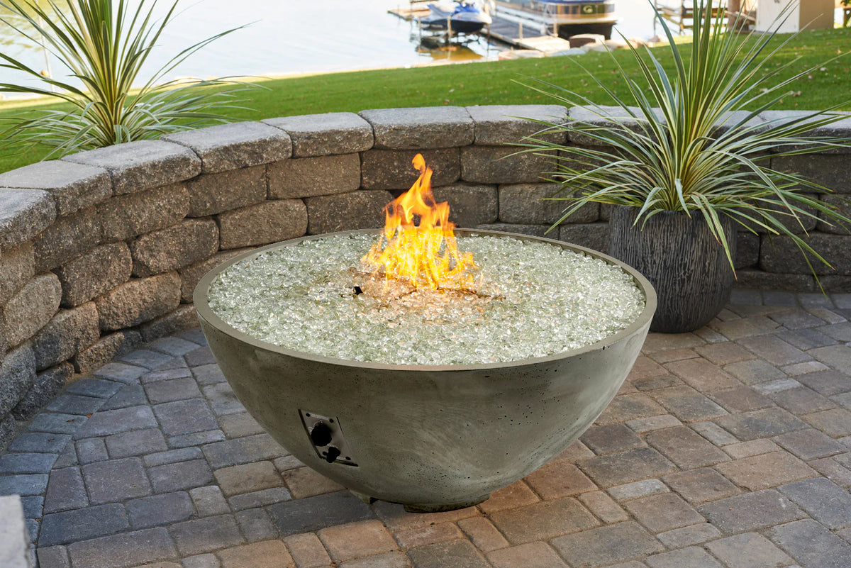 Outdoor GreatRoom Company Natural Grey Cove Edge 42&quot; Round Gas Fire Pit Bowl