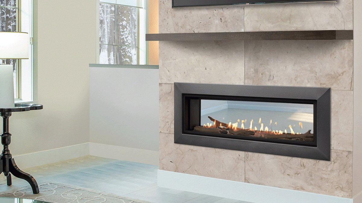 Majestic Echelon II See-Thru Direct Vent Gas Fireplace with IntelliFire Touch Ignition System