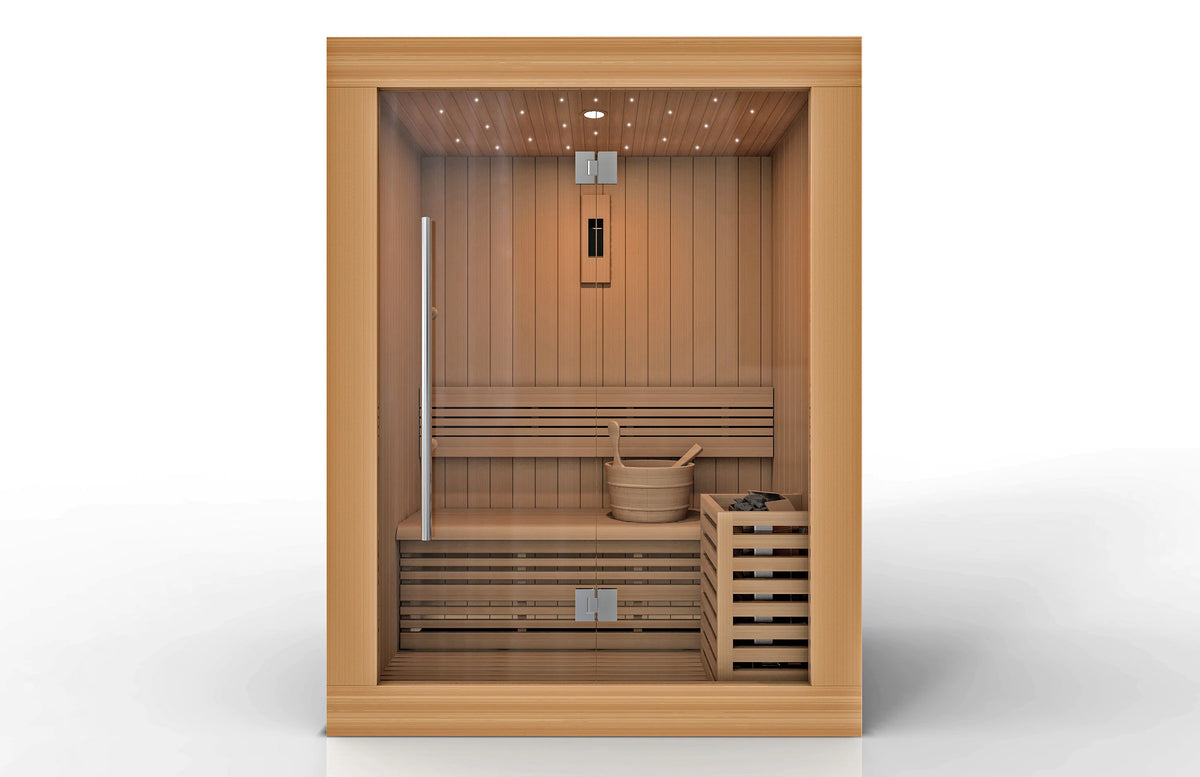 Golden Designs Sundsvall Edition 2 Person Traditional Sauna - Canadian Red Cedar