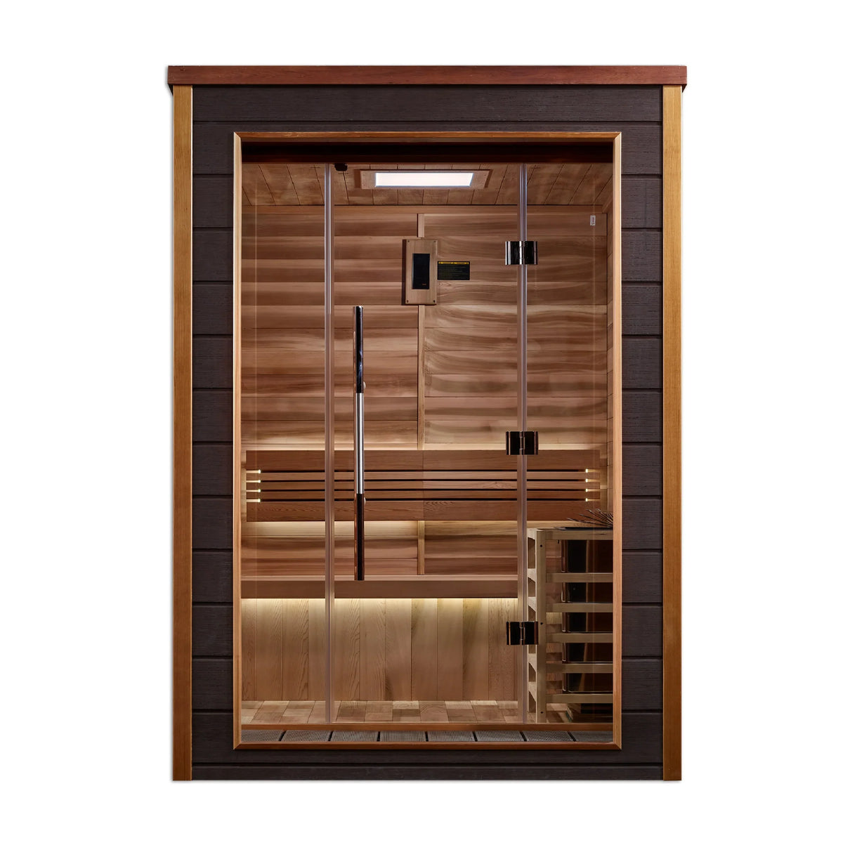 Golden Designs Varkaus 2-Person Outdoor Traditional Sauna (GDI-8502-01) - Canadian Red Cedar Interior