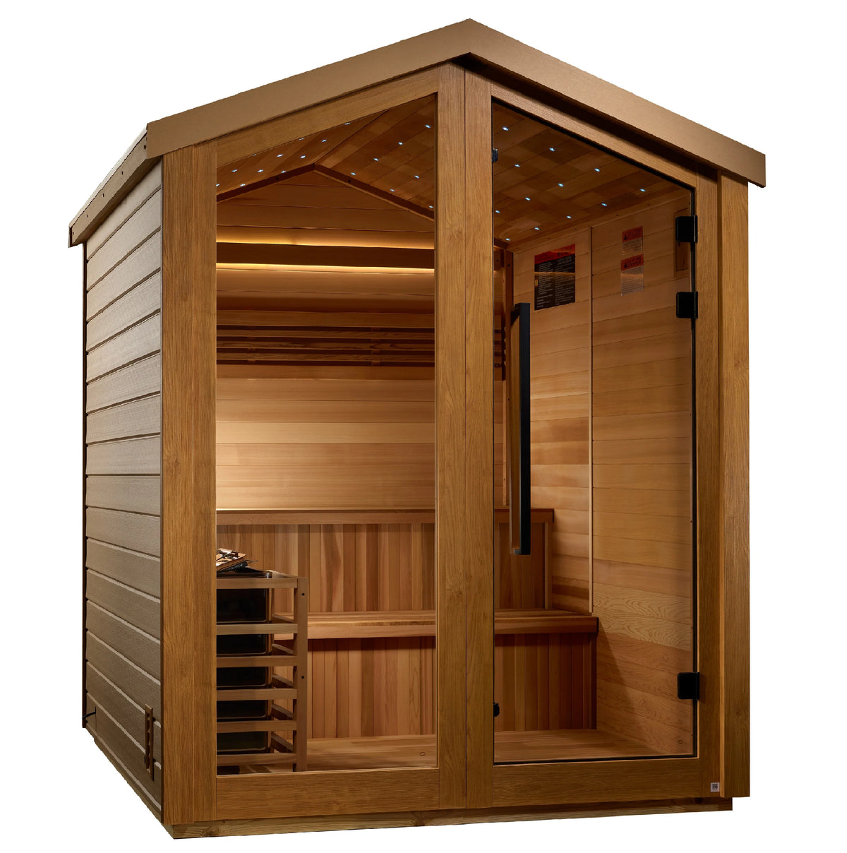 Golden Designs Kaarina 6-Person Outdoor Traditional Sauna (GDI-8506-01) - Canadian Red Cedar Interior