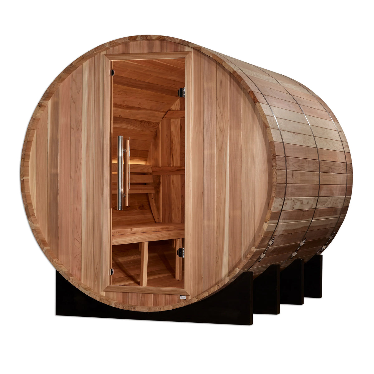 Golden Designs &quot;Klosters&quot; 6 Person Barrel Traditional Sauna -  Pacific Cedar