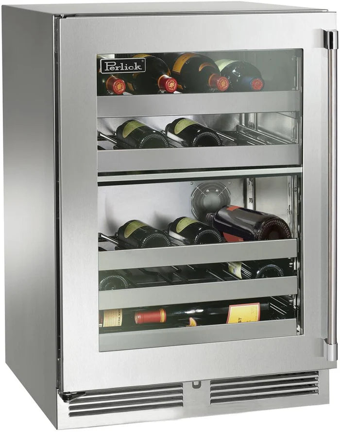 Perlick 24&quot; Signature Series Marine Grade Dual Zone Wine Reserve