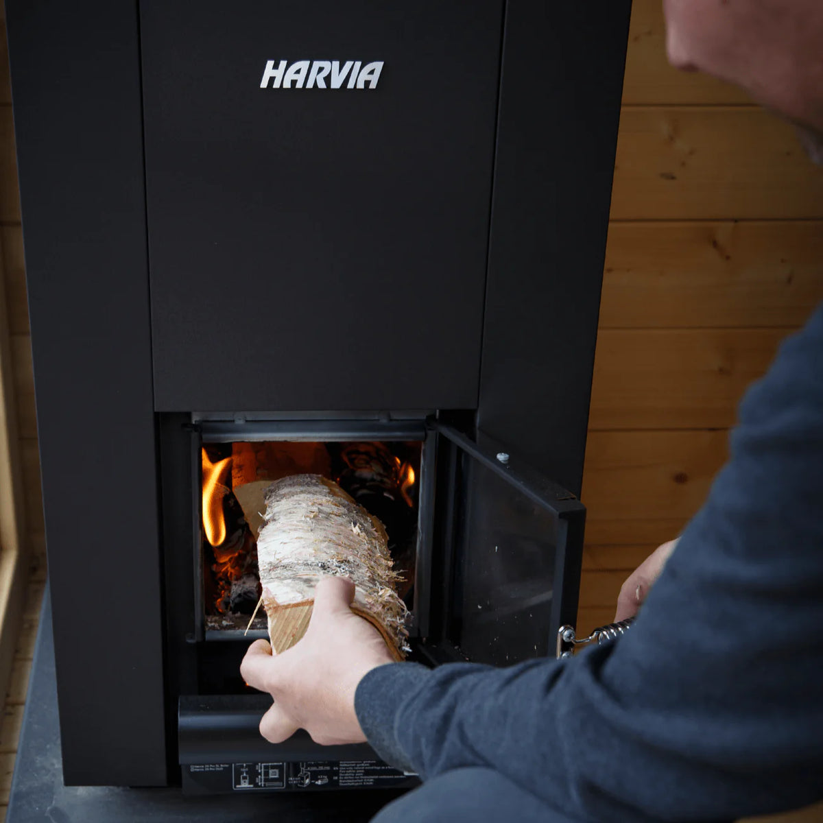 Harvia Linear 16 Black Wood Sauna Stove (17.9 kW)