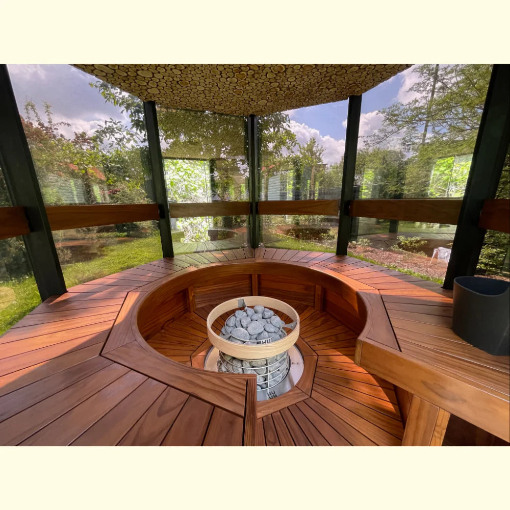 Haljas Hele 7-Person Glass Single Luxury Outdoor Sauna