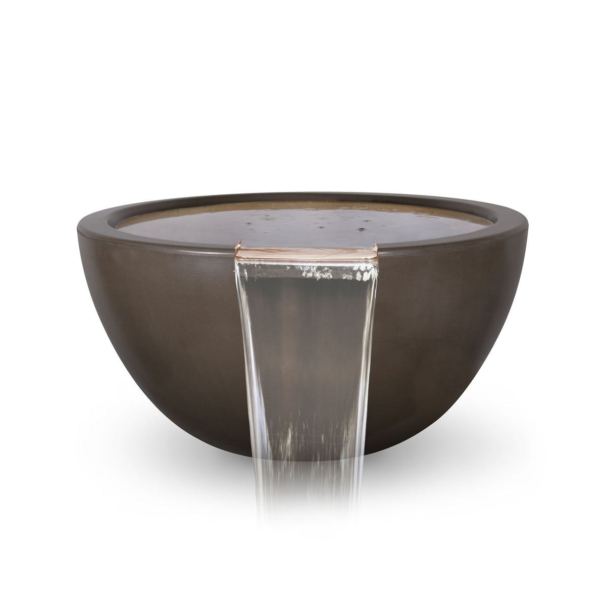 The Outdoor Plus Round Luna Water Bowl - GFRC Concrete