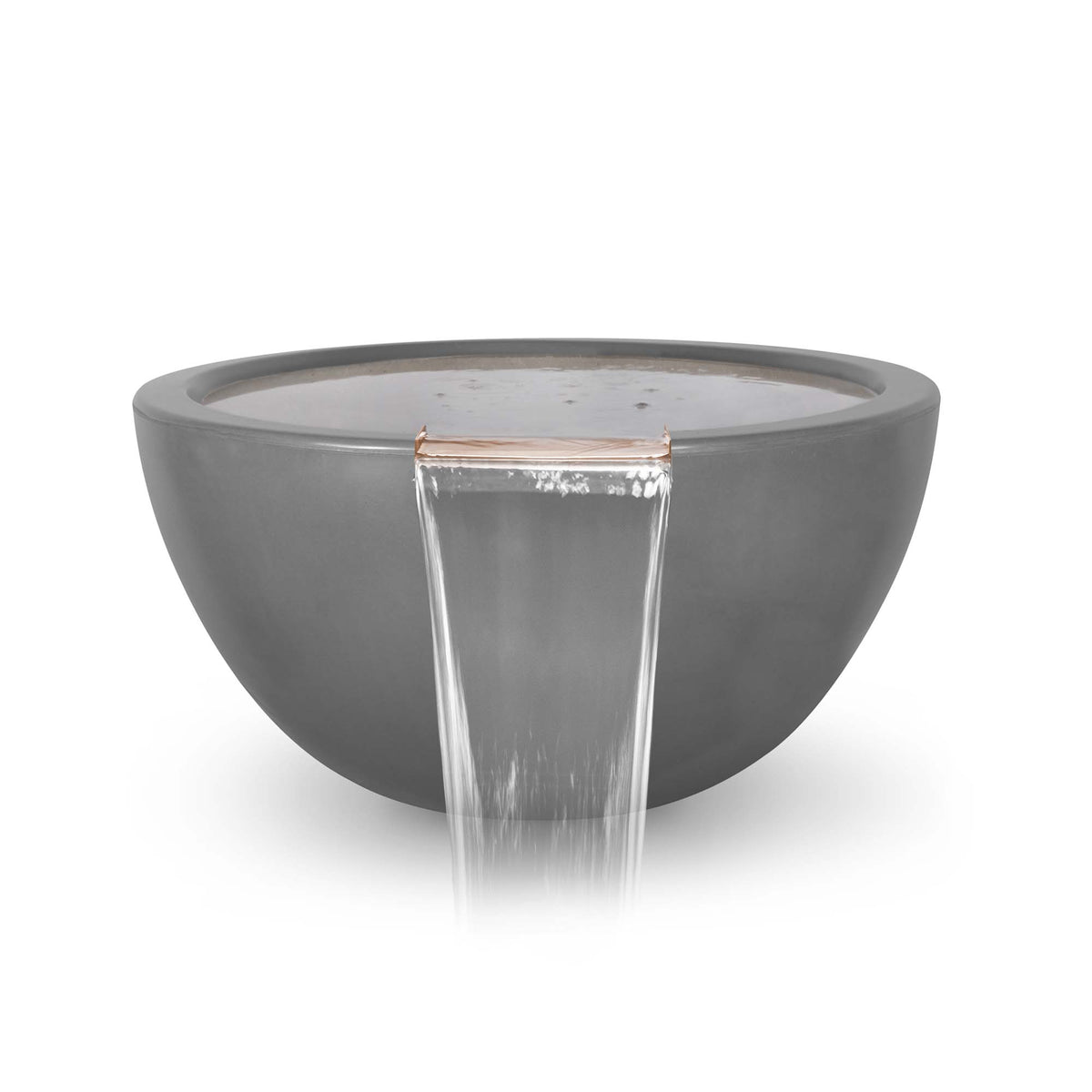 The Outdoor Plus Round Luna Water Bowl - GFRC Concrete