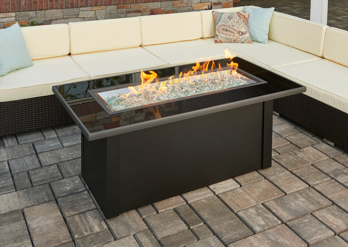 Outdoor GreatRoom Company Monte Carlo Linear Gas Fire Pit Table