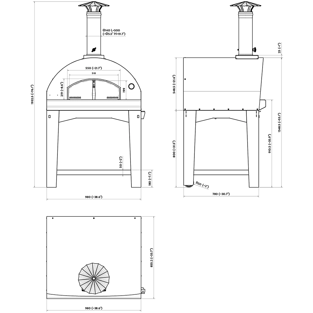 Fontana Forni Mangiafuoco Wood-Fired Oven
