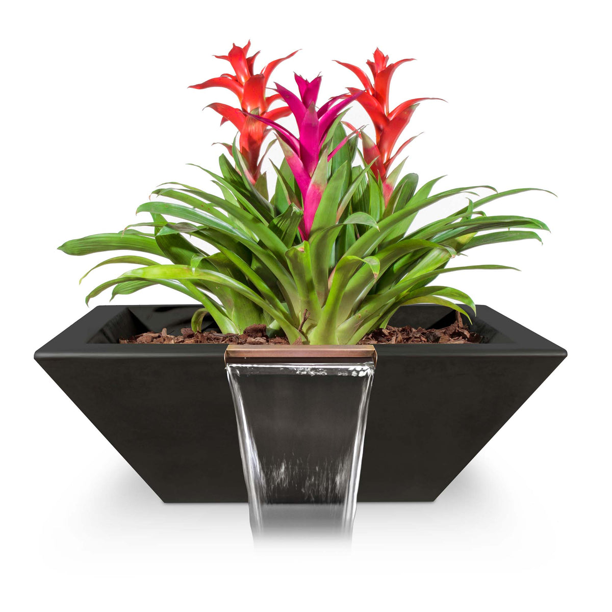 The Outdoor Plus Square Maya Planter &amp; Water Bowl - GFRC Concrete