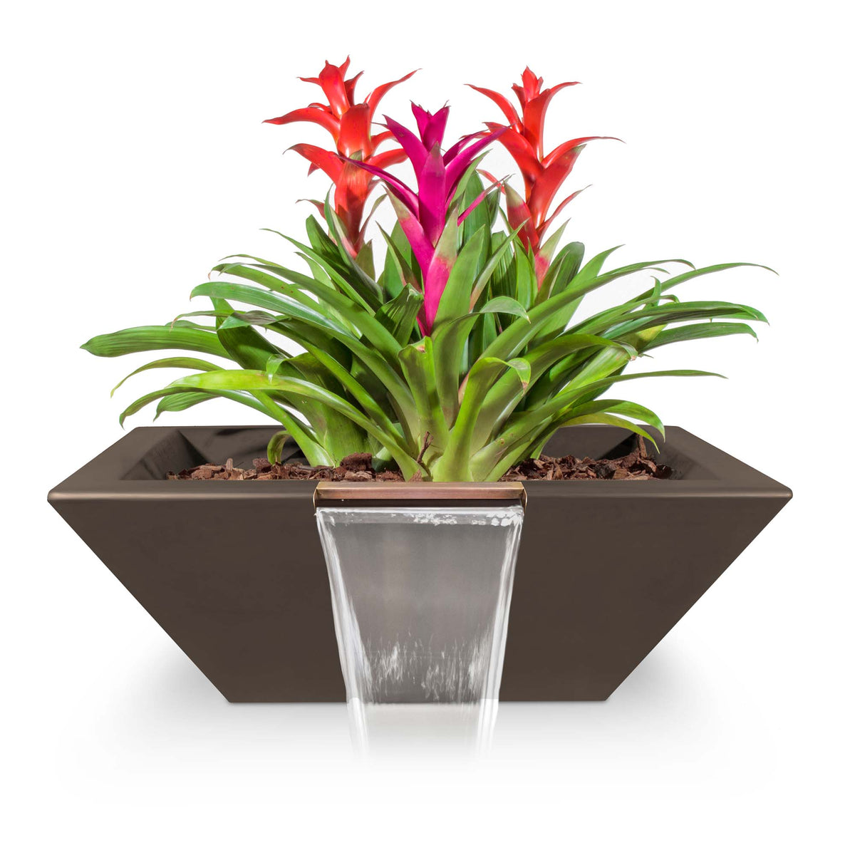 The Outdoor Plus Square Maya Planter &amp; Water Bowl - GFRC Concrete