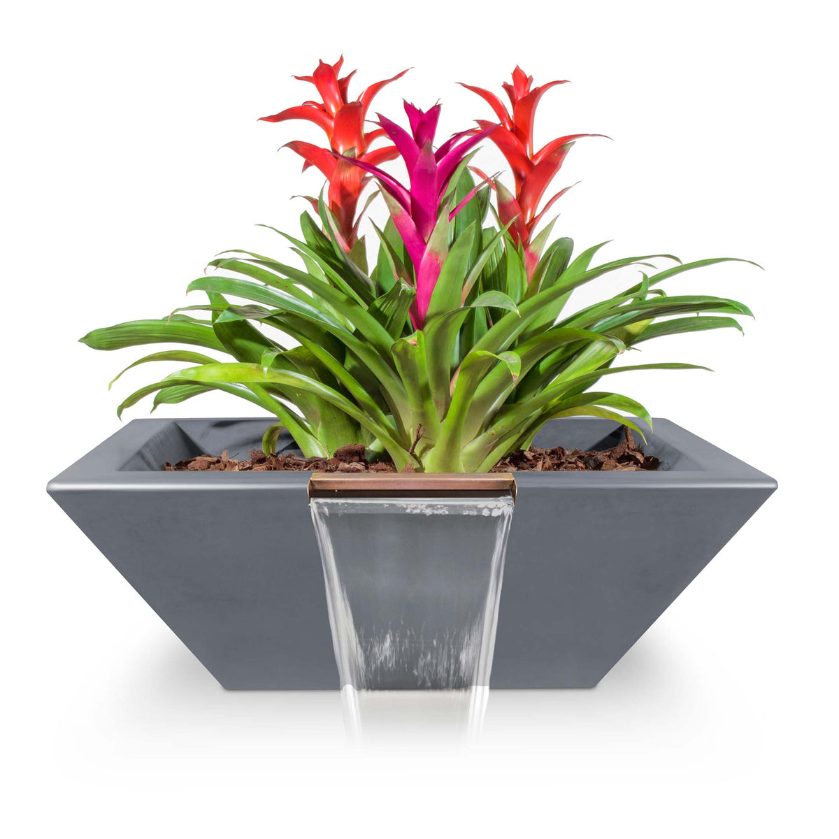 The Outdoor Plus Square Maya Planter &amp; Water Bowl - GFRC Concrete