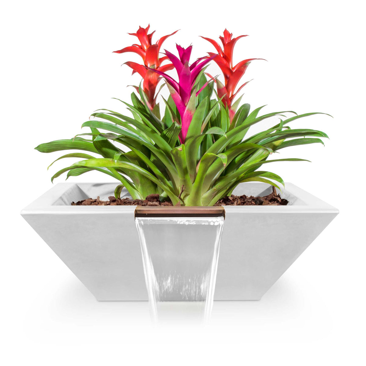 The Outdoor Plus Square Maya Planter &amp; Water Bowl - GFRC Concrete