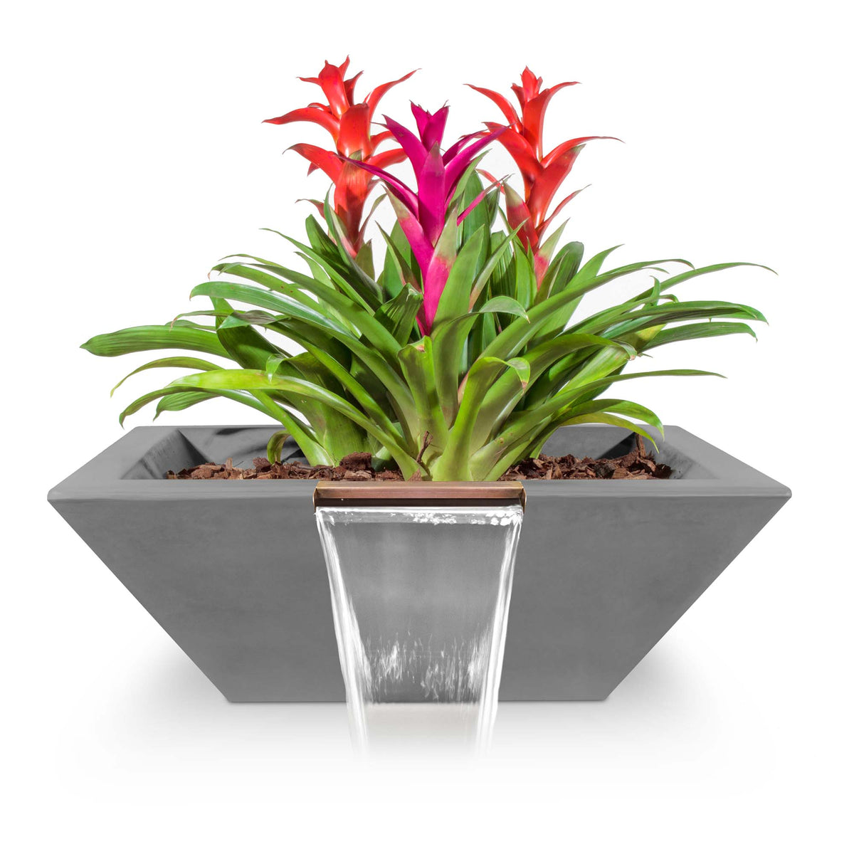 The Outdoor Plus Square Maya Planter &amp; Water Bowl - GFRC Concrete