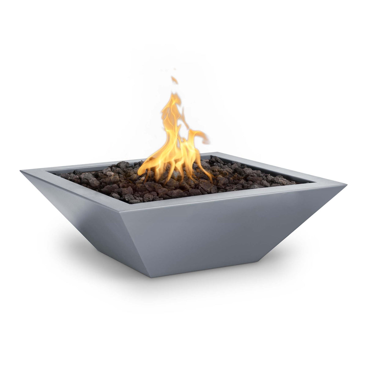 The Outdoor Plus 24&quot; Square Maya Fire Bowl - Powder Coated Metal