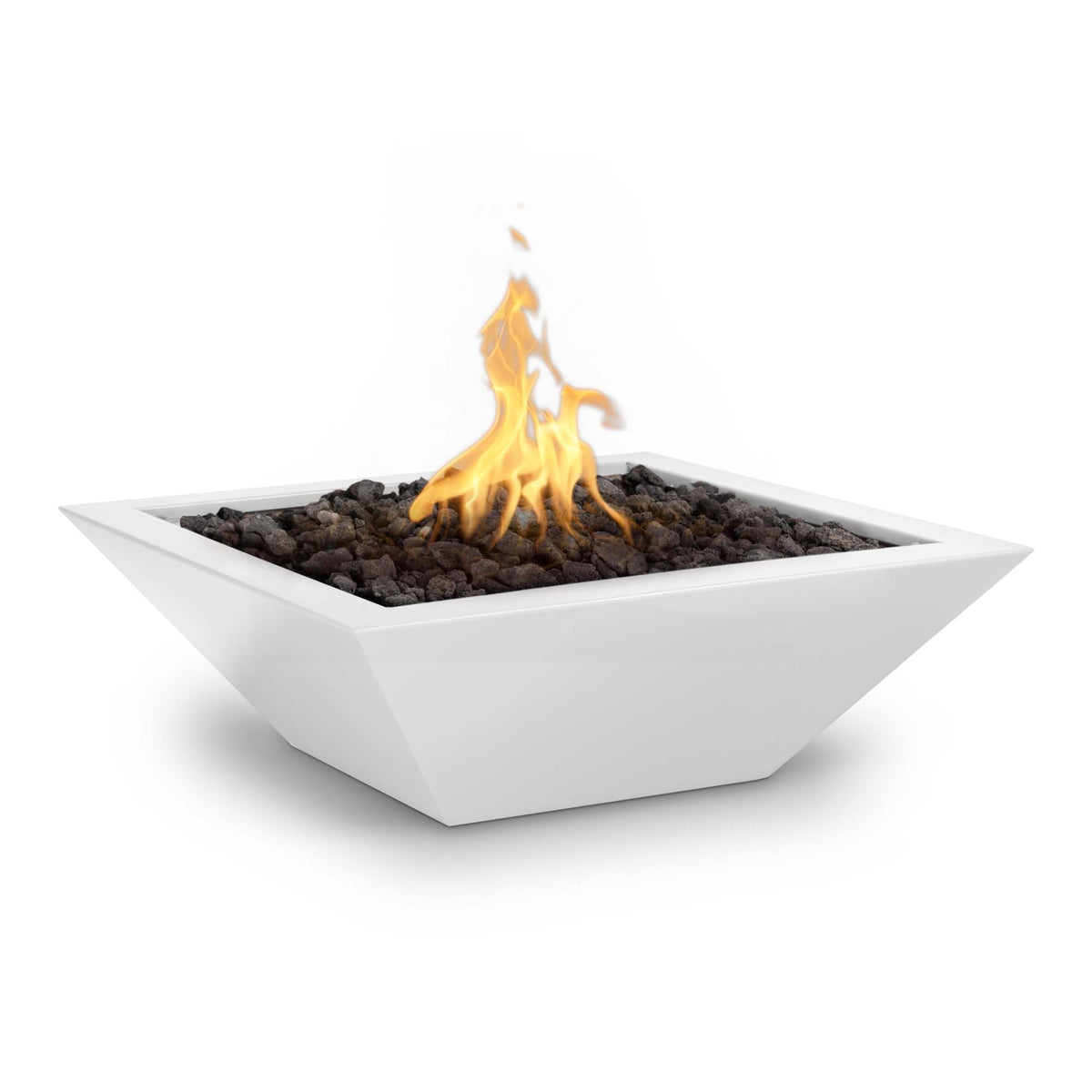 The Outdoor Plus 24&quot; Square Maya Fire Bowl - Powder Coated Metal