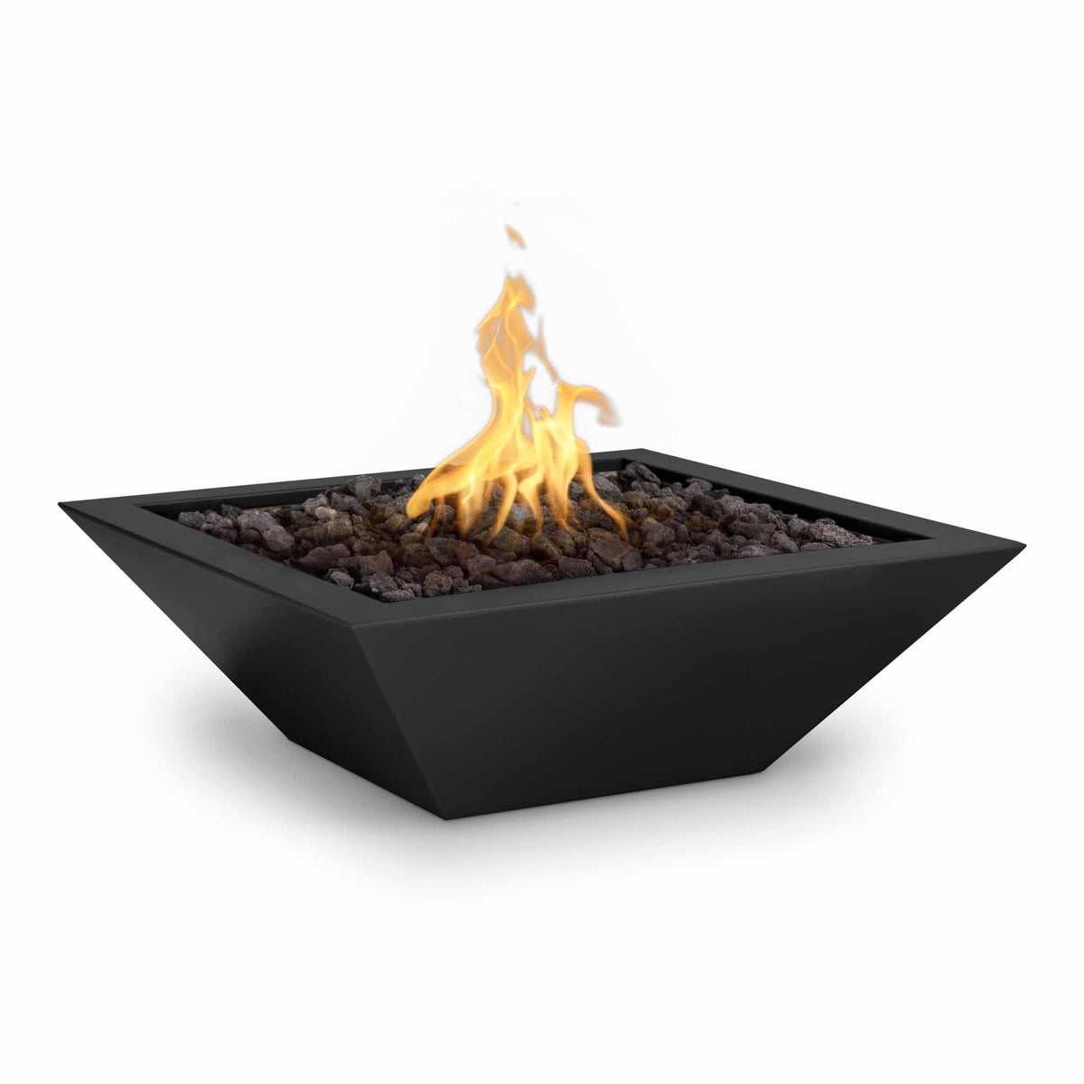 The Outdoor Plus 24&quot; Square Maya Fire Bowl - Powder Coated Metal