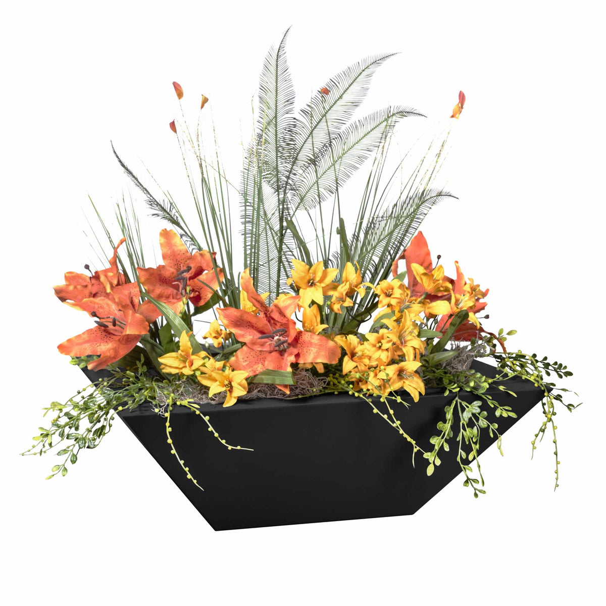 The Outdoor Plus Square Maya Planter Bowl - Powder Coated Metal