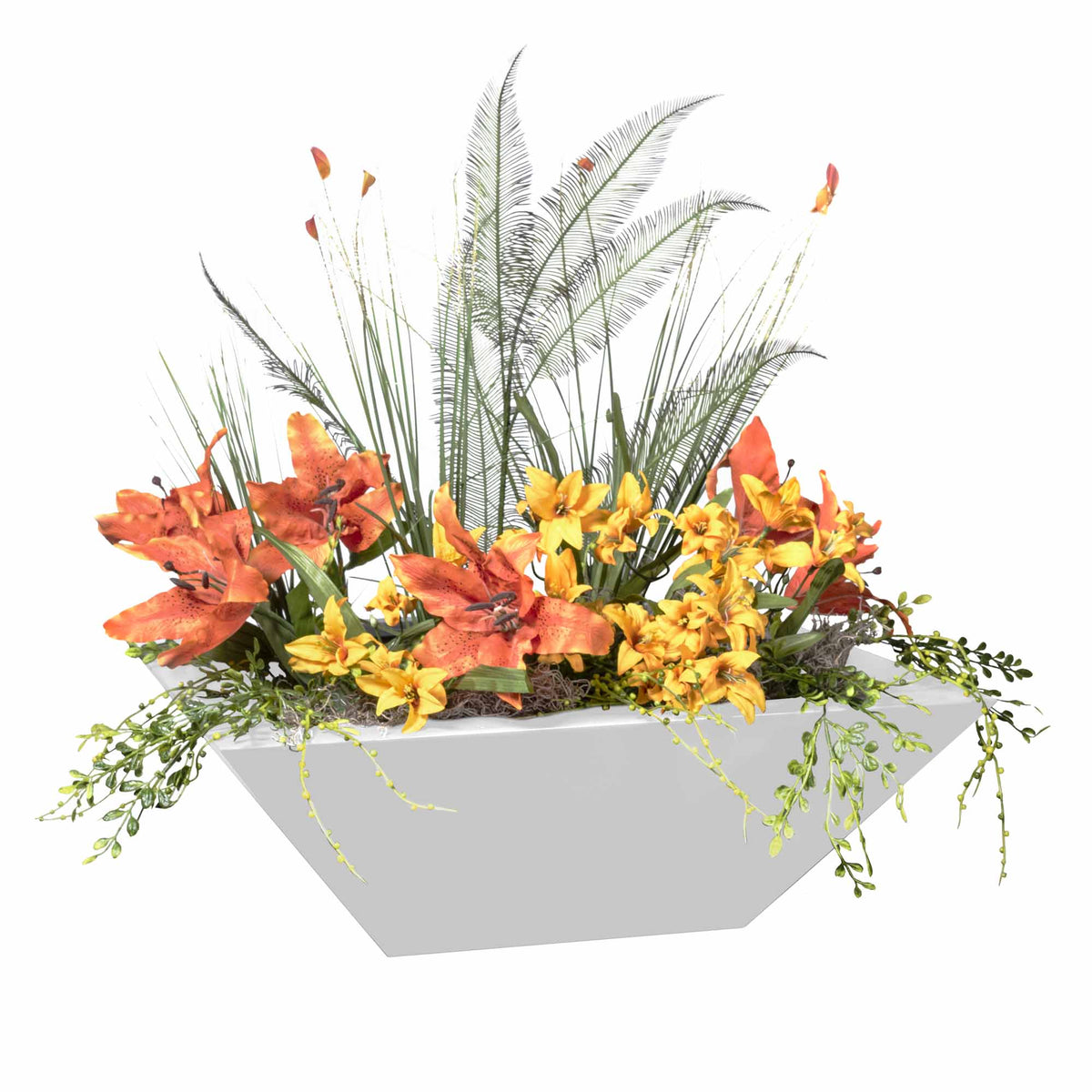 The Outdoor Plus Square Maya Planter Bowl - Powder Coated Metal