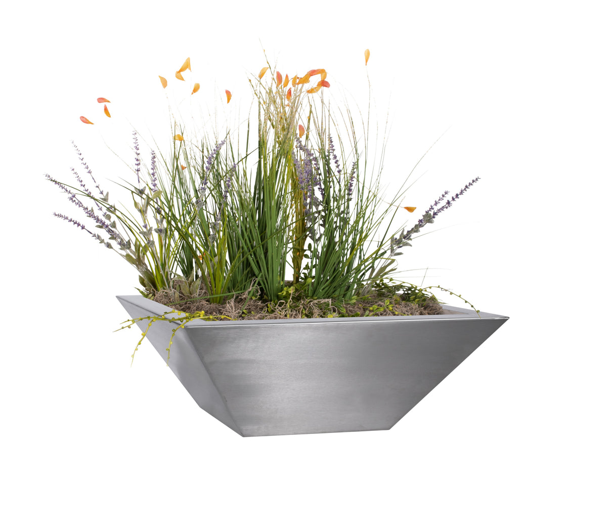 The Outdoor Plus Maya Stainless SteelSquare Planter Bowl